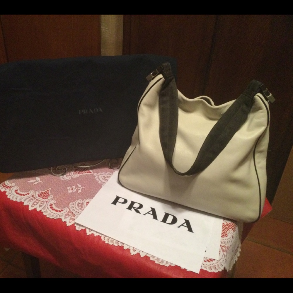 Authentic Rare Prada Shoulder Bag with Top Hook & Loop Closure - Picture 2 of 16
